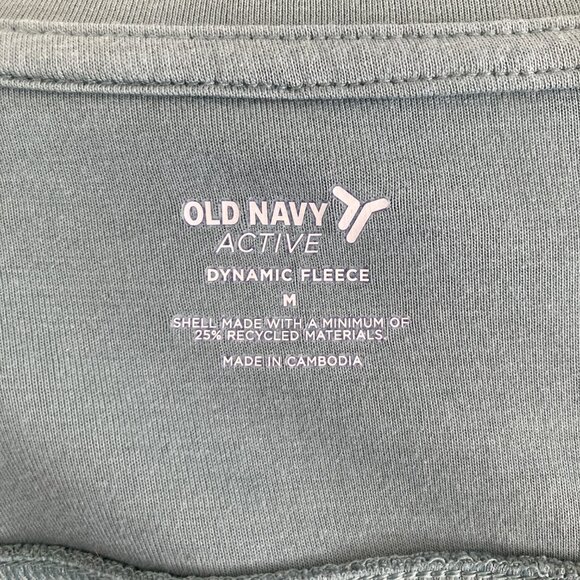 Old Navy Active Dynamic Fleece Half-Zip Jacket Green Mockneck Pullover Travel M - Picture 9 of 10